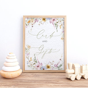 Wildblumen Kinderduschkarten und Geschenke für Was Poster