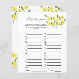 Wildblumen Kinderspiel. Baby Shower Game