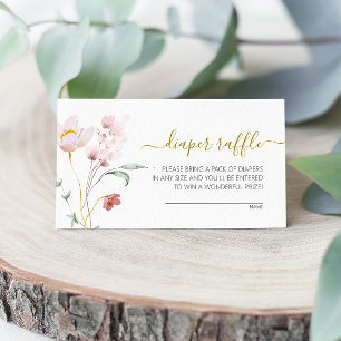 Wildblumen Kleine Babydusche Windelwindeln Begleitkarte