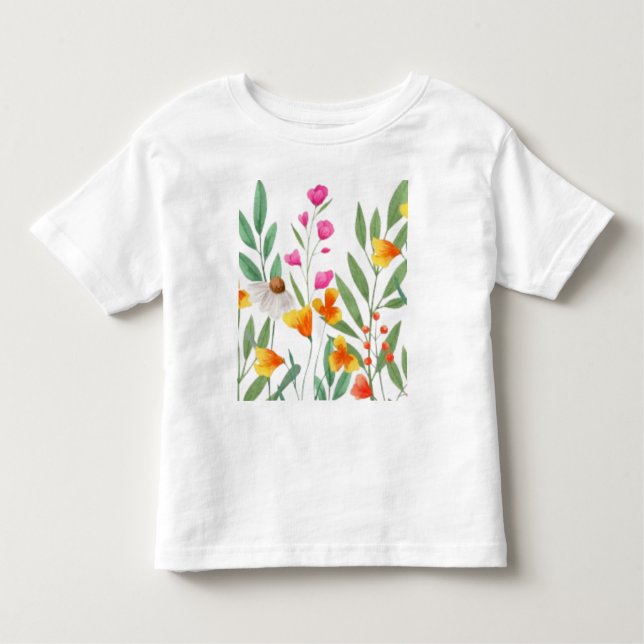 Wildblumen Kleinkind T-shirt (Vorderseite)