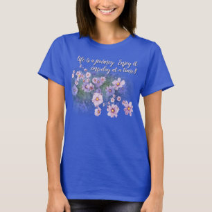 Wildblumen-Kosmos 26lblaue Reise des Lebens ist ei T-Shirt