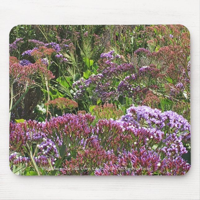 Wildblumen, La Jolla Cove, CA Mousepad (Vorne)