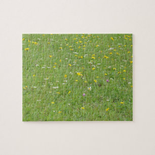 Wildblumen lassen Musterpuzzle Puzzle