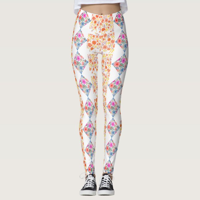 Wildblumen Leggings (Vorderseite)