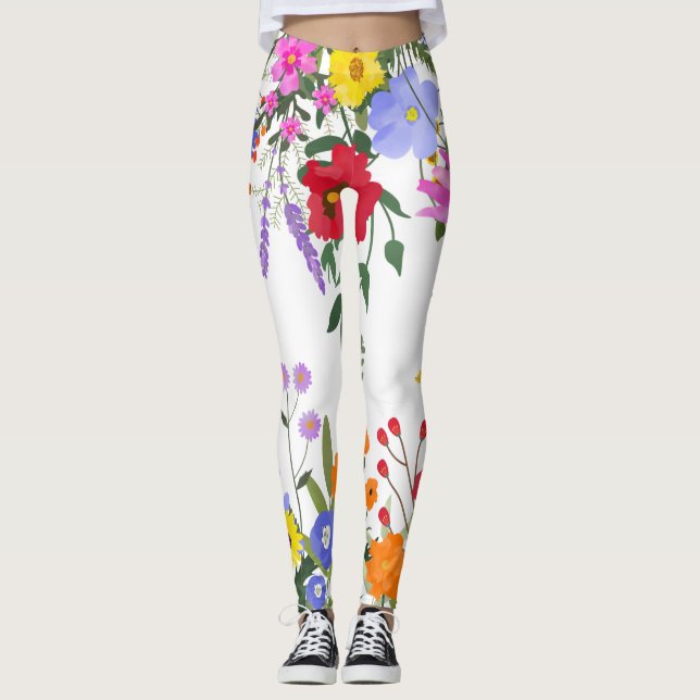 Wildblumen Leggings (Vorderseite)