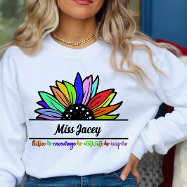 Wildblumen Lehrer Wertschätzung, Zolllehrer Sweatshirt