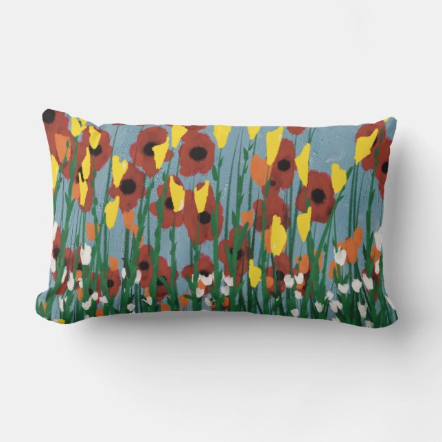 Wildblumen Lendenkissen (Vorderseite)