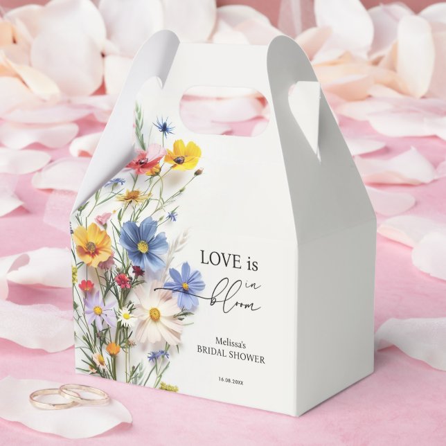 Wildblumen Liebe ist in Bloom Brautparty Geschenkschachtel (Hochzeit)