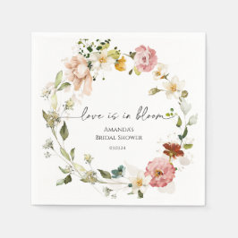 Wildblumen Liebe ist in Bloom Serviette