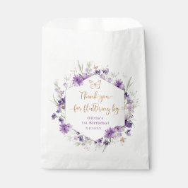 Wildblumen lila Schmetterling Danke für das Floati Geschenktütchen