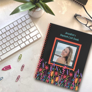 Wildblumen Liste der benutzerdefinierten Foto-Name Notizbuch