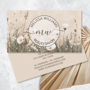 Wildblumen-Logo Visitenkarte