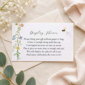 Wildblumen-Mama für Bienen-Baby-Anzeige-Dusche Begleitkarte