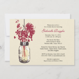 Wildblumen & Mason Jar Brautparty Einladung