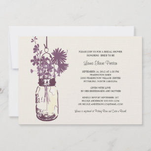 Wildblumen & Mason Jar Brautparty Einladung