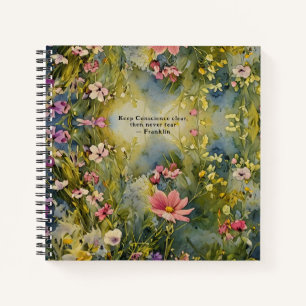 Wildblumen Meadow Franklin Quote Floral Journal Notizbuch