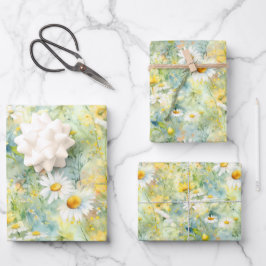 Wildblumen Meadow Summer Foliage Boho Modern Geschenkpapier Set