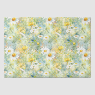 Wildblumen Meadow Summer Foliage Boho Modern Seidenpapier