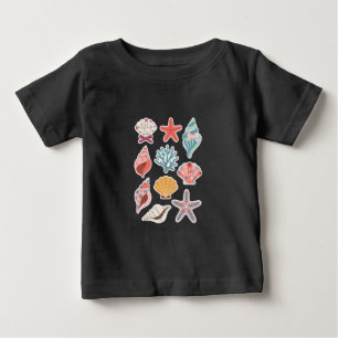 Wildblumen Meeresmuschel Muschel Sommer Stimmung F Baby T-shirt