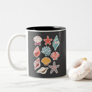 Wildblumen Meeresmuschel Sommer Stimmung Florale S Zweifarbige Tasse