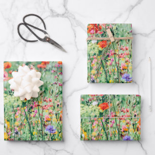 Wildblumen Mischung von Blume Foto Geschenkpapier Set