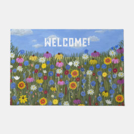 Wildblumen mit Daisis Fußmatte