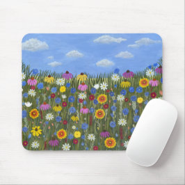 Wildblumen mit Daisis Mousepad