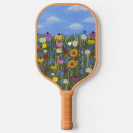 Wildblumen mit Daisis Pickleball Schläger