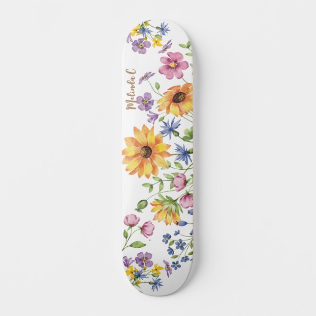 Wildblumen mit Namen Skateboard (Vorderseite)