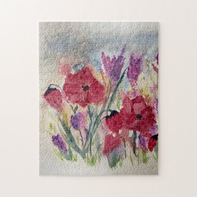 Wildblumen mit Pappchen Puzzle (Vertikal)