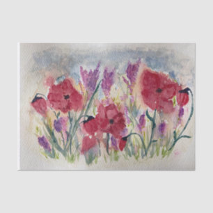 Wildblumen mit Pappchen Seidenpapier
