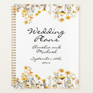 Wildblumen mit weißgelber Wiese Hochzeitsplaner Planer
