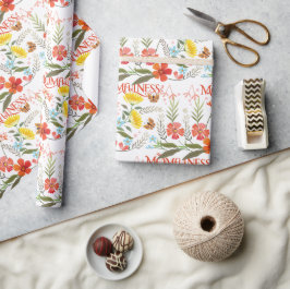 Wildblumen-Momfulness-Erdenes Blumenmuster Geschenkpapier