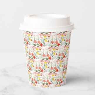 Wildblumen-Momfulness-Erdenes Blumenmuster Pappbecher