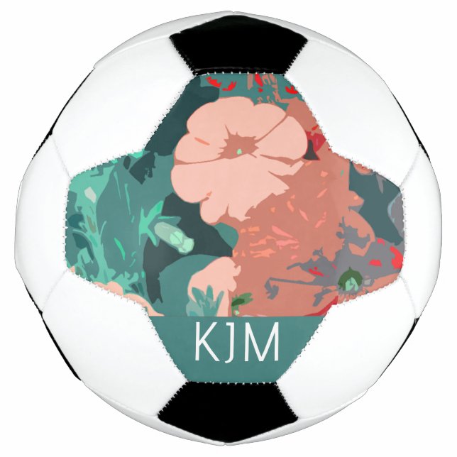 Wildblumen Monogramme Blumenzauber Geburtstagsgesc Fußball (Vorderseite)