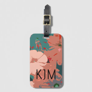 Wildblumen-Monogramme-Floral-Hochzeitsgeschenk Fav Gepäckanhänger