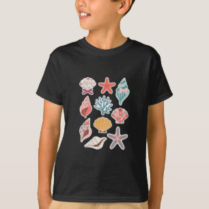 Wildblumen Muschel Sommer Stimmung Florale Strand T-Shirt