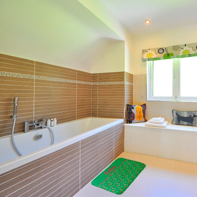 Wildblumen Muster Mohngrün Badematte (Von Creator hochgeladen)