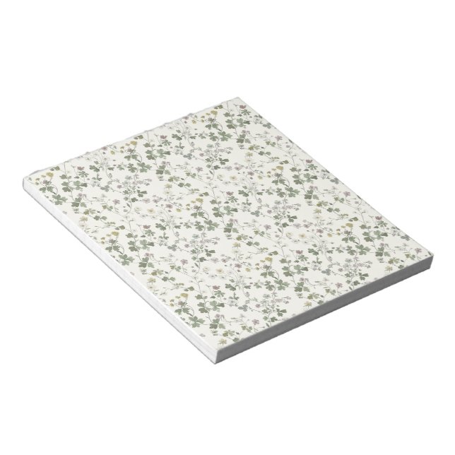 Wildblumen-Muster-Notizbuch Notizblock (angewinkelt)
