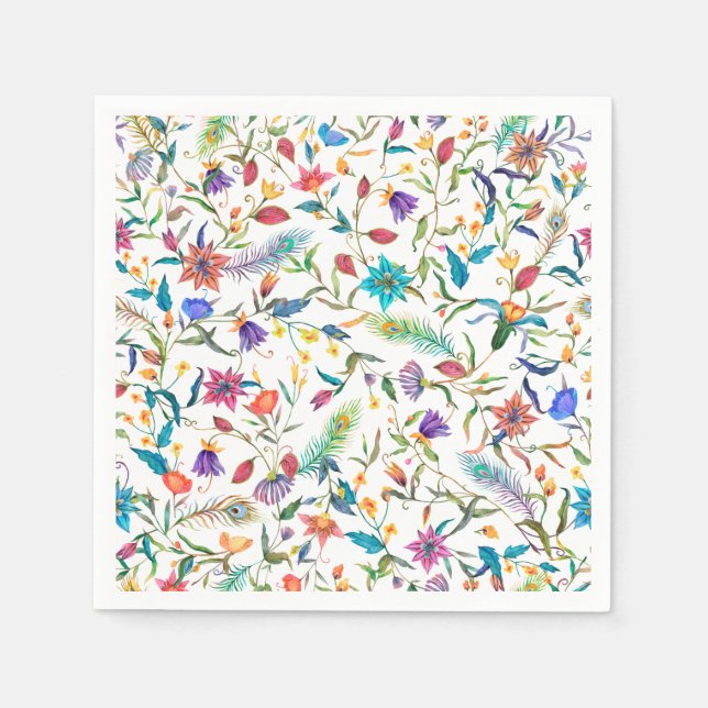 Wildblumen-Muster    Serviette (Vorderseite)