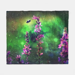 Wildblumen N Beeren gegen das weltweite Vlies-Deck Fleecedecke