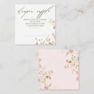 Wildblumen Niedlicher Windelkreislauf Begleitkarte