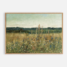 Wildblumen. Öl auf Leinwand. Vintage Wiese