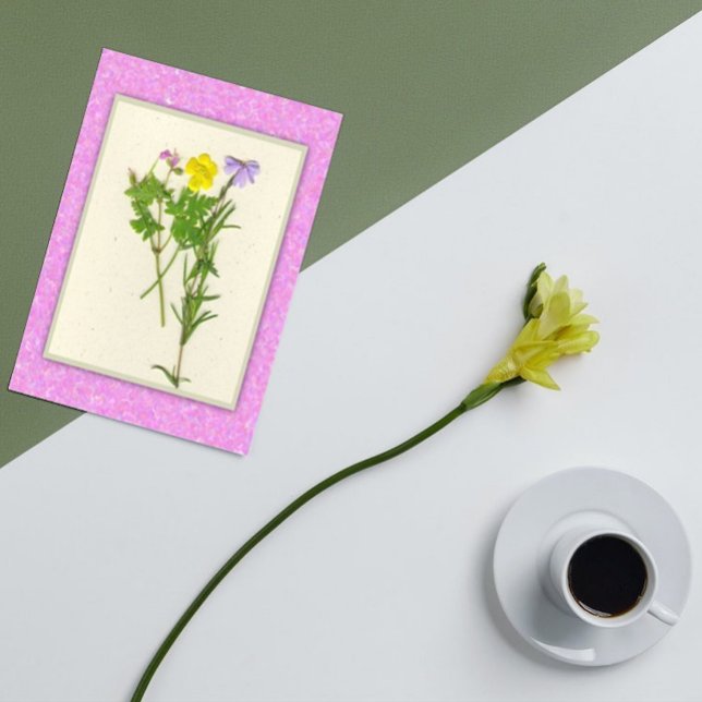 Wildblumen Osterkarte (großer Schriftart) Feiertagskarte (Von Creator hochgeladen)