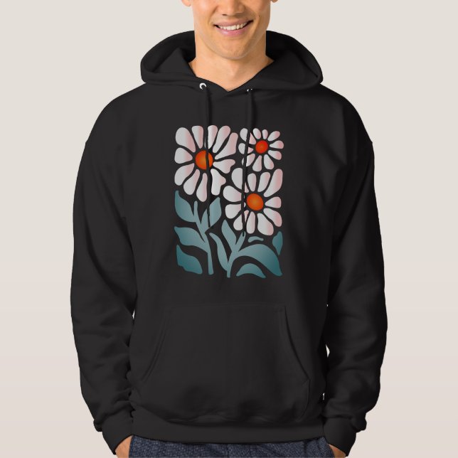 Wildblumen Oversified Floral Boho Geschenke Blume Hoodie (Vorderseite)