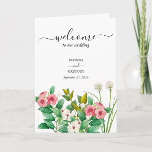 Wildblumen Periwinkle Hochzeitserlass Programm