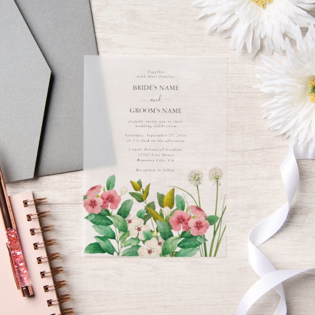 Wildblumen Periwinkle Wasserfarbenhochzeit (Hochzeit)