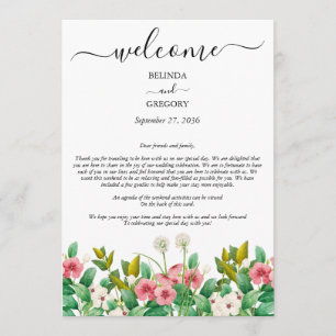 Wildblumen Periwinkle White Wedding Tour Programm