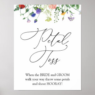 Wildblumen Petal Toss Sign Poster
