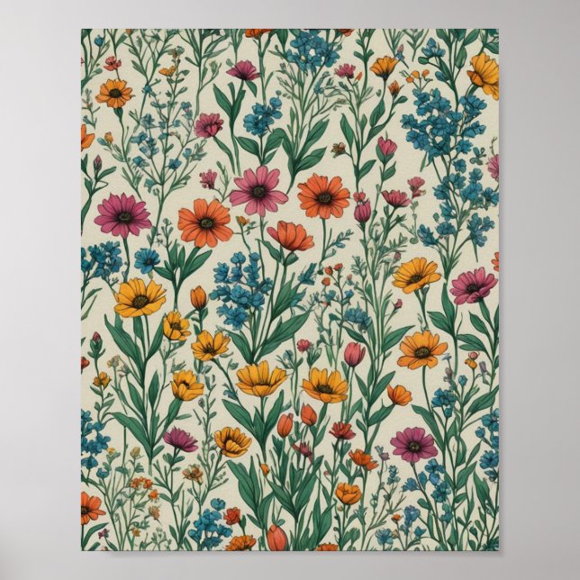 Wildblumen Poster (Vorne)